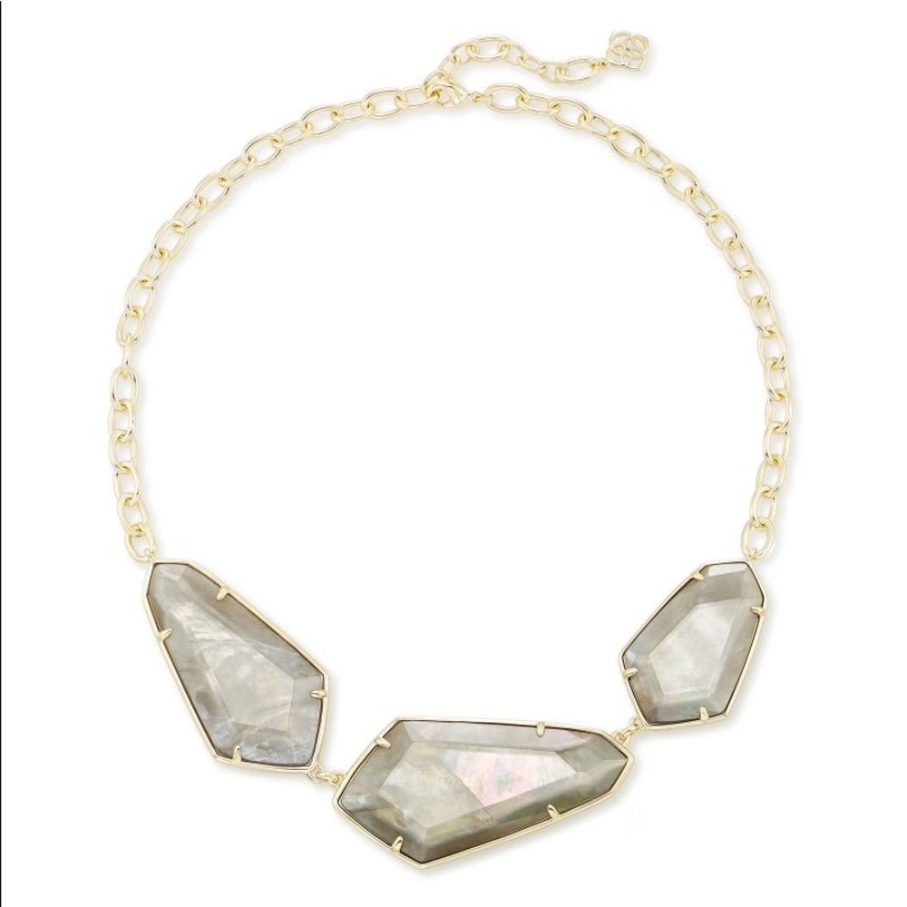 Gray Illusion Violet Statement Necklace